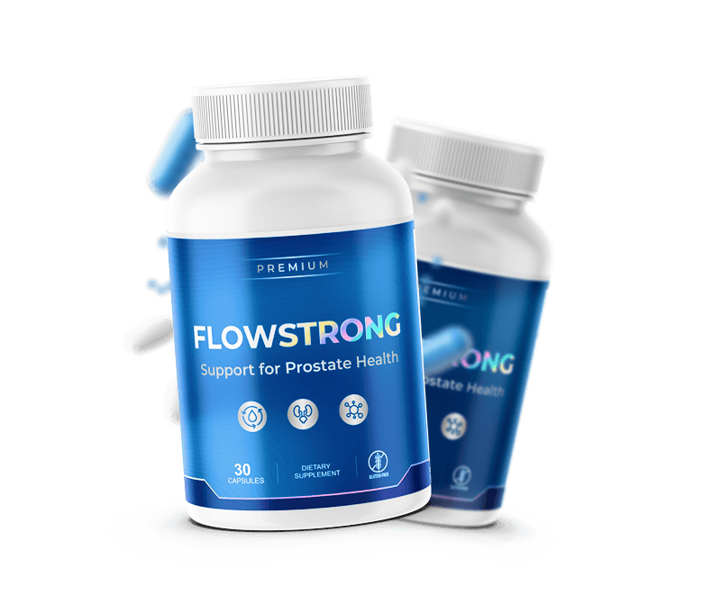 FlowStrong dietary supplement bottles